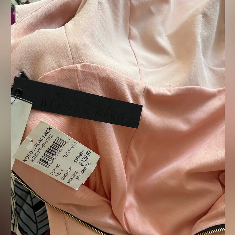 Elegant Pink Off-Shoulder Dress - Picture 7 of 7